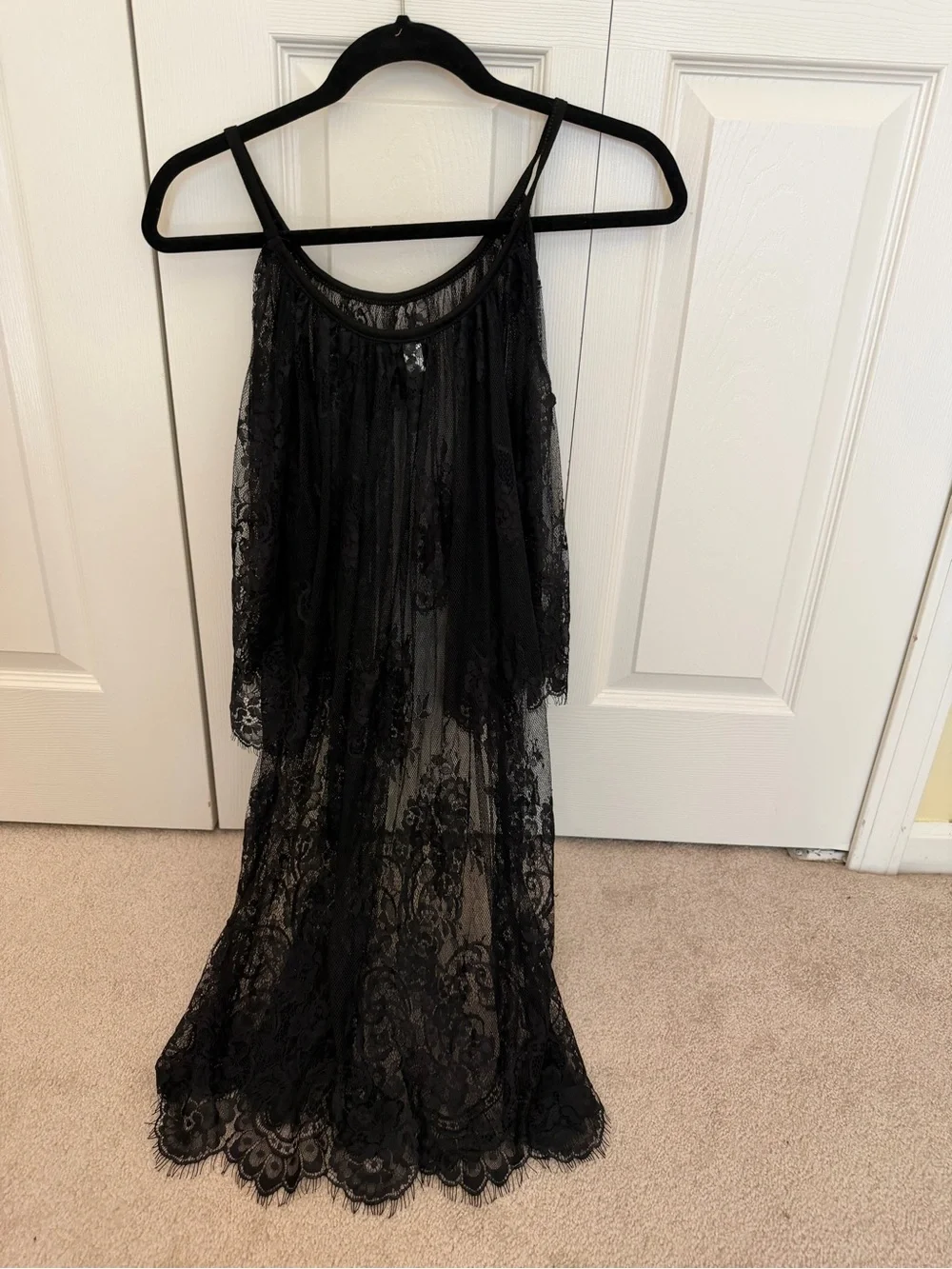 Black Lace Slip Dress